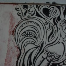 Sgrafito Náchod, 2013 - 6. Postupné vyrývání podle vytlačených linií kresby